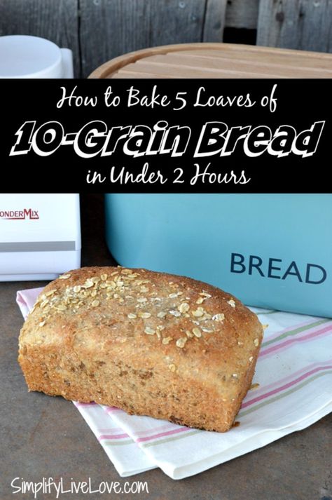 How to Make Homemade 12 Grain Bread and a WonderMix Kitchen Mixer giveaway! A powerful mixer is key to easy bread baking. Easy Bake Bread, Breadmaker Recipes, Garbage Bread, Bread Yeast, Butter Noodles, Multigrain Bread, Baking Homemade, A Loaf Of Bread, Homemade Breads