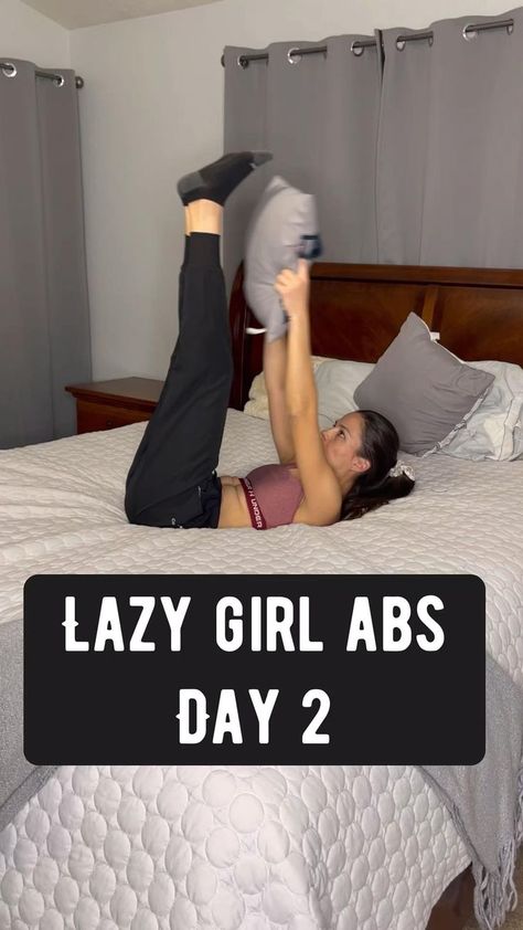 Pin on Abs Ab Workout In Bed, Abs Day, Lazy Girl Workout, Sixpack Workout, Bed Workout, Love Handle Workout, Lower Abs Workout, Body Workout Plan, Lazy Girl