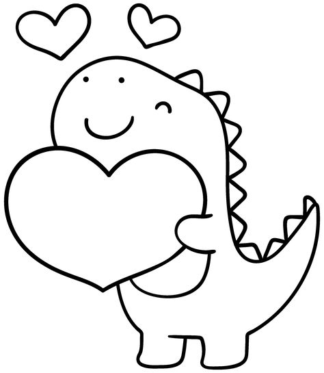 "Title: \"Roars of Love: Dinosaur Valentine SVG - Instant Download\" Description: Embark on a prehistoric adventure this Valentine's Day with our Dinosaur Valentine SVG! Unleash the roar of love with these adorable and ferociously cute dinosaur designs, perfect for adding a touch of whimsy to your DIY projects. 🦖 What's Included: This digital download features a collection of charming Dinosaur Valentine SVG files that are compatible with a range of crafting projects. The bundle includes a high- Mini Dinosaur Drawing, Cute Drawings Of Dinosaurs, Drawing Ideas Easy Valentines Day, Easy I Love You Drawings, Cute Drawings Of Love Easy Simple, Cute Valentine Doodles, Person Flipping Off Drawing, Cartoon Cute Love Couple Images, Cute And Simple Coloring Pages