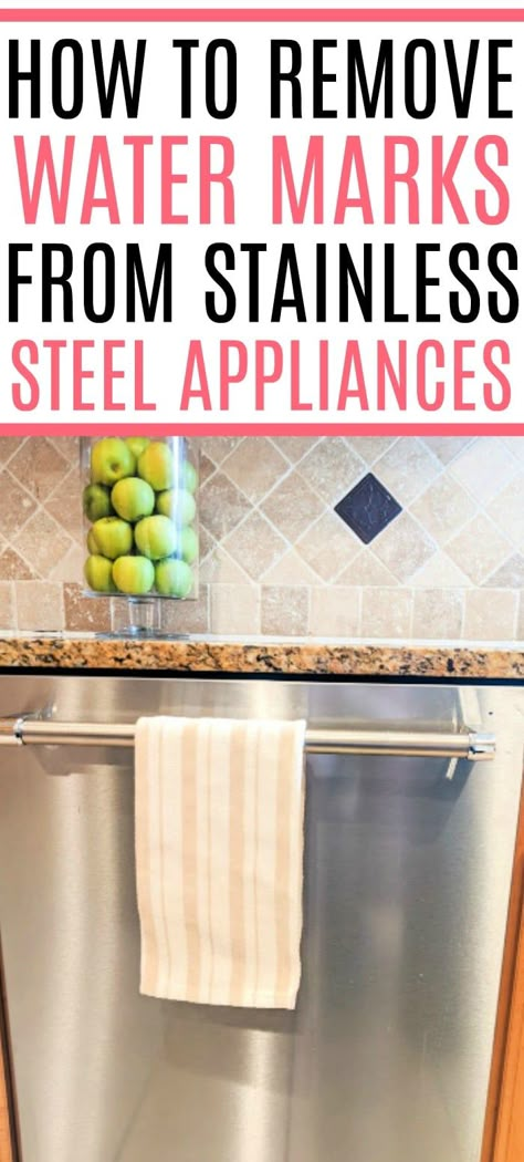 Cleaning Stainless Steel Appliances, Oven And Stove, Clean Your Oven, Kitchen Cleaning Tips, Cleaning Stainless Steel, Remove Water Stains, Hard Water Spots, Best Cleaning Hacks, Remove Paint