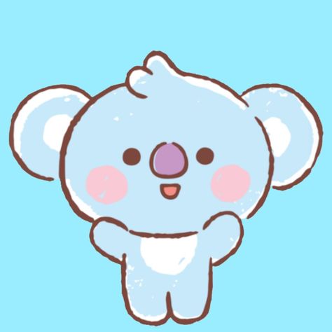 #Koya BT21 #Koya BT21 #Koya BT21 Aretes Aesthetic, Koya Bt21, Bts Painting, Action Drawing, Kitty Crafts, Cute Nerd, Hello Kitty Crafts, Note It, Bts Drawings