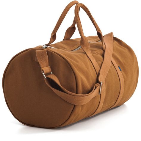 Baggu Recycled Canvas Duffel Bag | Chestnut Canvas Duffel Bag, Baggu Bags, Duffel Bags, Travel Duffel, Duffel Bag, Leather Fashion, Luggage Bags, Chestnut, Travel Bags