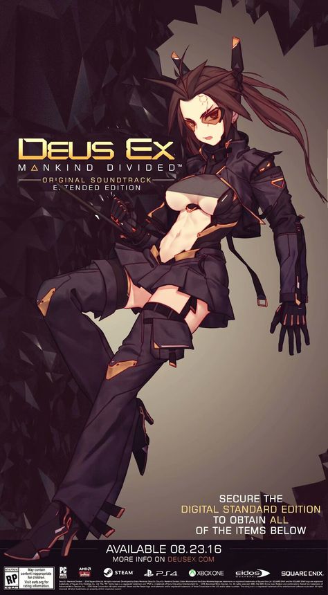 Deus Ex：Mankind Divided, Tough guy on ArtStation at https://www.artstation.com/artwork/JlY3ZA Deus X Machina, Cyberpunk Character Art Female, Cyberpunk Character Art, Deus Ex Mankind Divided, White Raven, Metal Gear Rising, Dnd Dragons, Batman Beyond, Cyberpunk Character