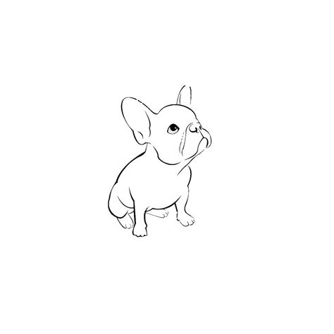 Tiny French Bulldog Tattoo, Fine Line Frenchie Tattoo, Boston Terrier Line Drawing, Frenchie Tatoos, Frenchie Outline Tattoo, Frenchie Ears Tattoo, Frenchie Sketch, French Bulldog Tattoo Minimalist, Frenchie Tattoo Outline