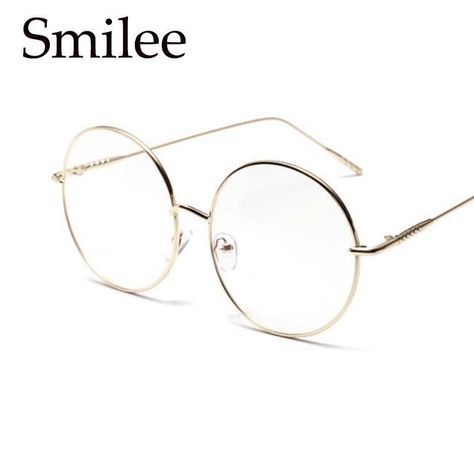 Oversized Round Glasses Women Men Metal Large Big Circle Glasses Optical Frame Round Eyeglasses Frame Fashion Spectacles Eyewear|Women's Eyewear Frames| - AliExpress Rounded Glasses Women, Oversized Round Glasses, Wire Rimmed Glasses, Circle Glasses, Womens Eyewear Frames, Wholesale Sunglasses, Round Eyeglasses Frames, Round Eyes, Light Rays