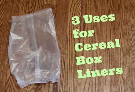 3 Ways to Reuse Cereal Box Liners. Hint: Simply throwing away this piece of garbage is not one of the suggestions on the website. Cereal Box Craft, Chex Mix Puppy Chow, Cereal Storage, Witchy Crafts, Money Making Jobs, Kitchen Trash Cans, Upcycle Recycle, New Uses, What To Make