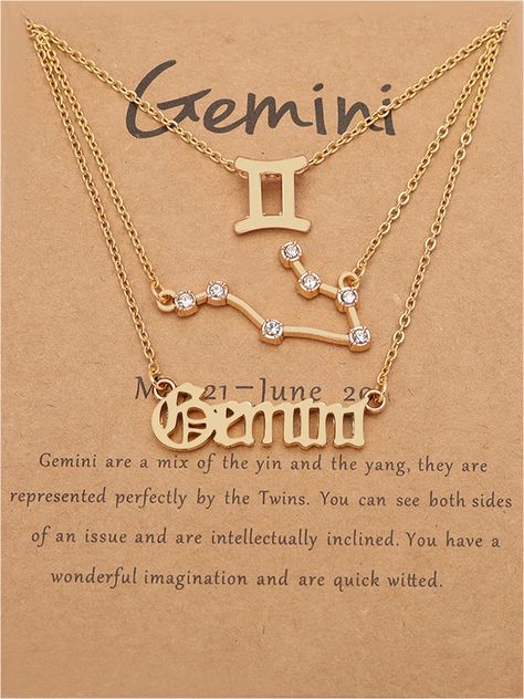 Gemini Necklace, Gemini Jewelry, Buy Gold And Silver, Zodiac Sign Necklace, Horoscope Gemini, Letter Pendant Necklace, Zodiac Necklace, Zodiac Horoscope, Zodiac Necklaces