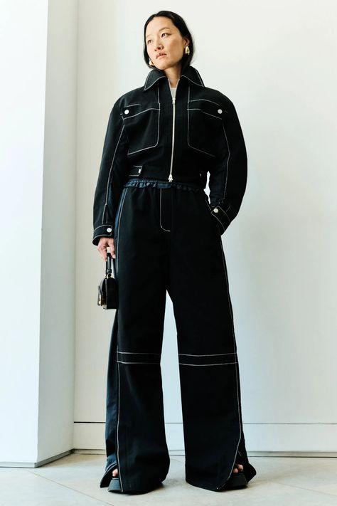 Resort 2023 Fashion, Rave Pants, Resort 23, Trucker Shirts, Philip Lim, Resort 2023, Winter 23, Acid Wash Denim, Trends 2023