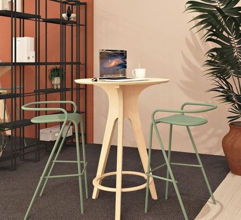 Table ronde haute · Mange debout · Mobilier professionnel | LOUIS Table Haute, Table Ronde, Cafe Tables, Made In France, Cafe, France