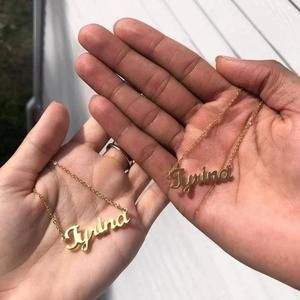 Wear your personality on your sleeve with our timelessly beautiful, yet boldly unique Classic Nameplate Bracelet! Customize it with your name or any word up to 10 letters!  Select between 1-10 letters in uppercase and/or lowercase design. Chain length: 5.1 inches, adjustable. Available in 18K Gold, Platinum Silver, and Rose Gold. Customization is case sensitive and will be created according to what you input into the customization box below. Please be sure to double check your writing. Custom Gold Name Necklace For Valentine's Day, Cheap Gold Heart-shaped Name Necklace, Gold Stainless Steel Name Necklace For Valentine's Day, Gold Metal Name Necklace For Valentine's Day, Cheap Heart-shaped Name Necklace With Adjustable Chain, Nameplate Bracelet, Name Necklace Silver, Pendent Necklace, Special Words