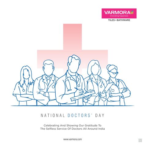 Celebrating and showing our gratitude to the selfless service of doctors all around India National Doctors' Day..! #varmora #ceramicbrand #ceramic #tiles #floortiles #sanitaryware #faucet #bathware #ceramictiles #DoctorsDay #National #Doctor #Day #ThankYouDoctor #NationalDoctorsDay Doctor Day Poster Design, Doctors Day Creative Ads, Doctors Day Poster, Mothers Day Post, Selfless Service, Teachers Day Poster, Education Banner, National Doctors Day, Ikea Wardrobe