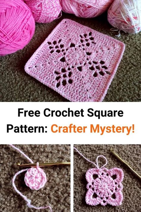 Easy Crochet Squares, Free Crochet Square, Knitting Jewelry, Crochet Square Pattern, Urban Retreat, Simple Crochet, Crochet Blocks, Crochet Square Patterns, Granny Squares Pattern