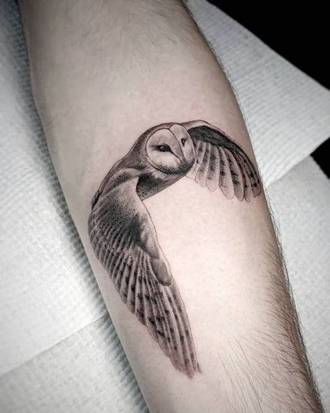 38 Awesome Owl Tattoos For Both Men and Women - Our Mindful Life Tattoo Owl Men, Screech Owl Tattoo, Owl Tattoo Men, Owl Forearm Tattoo, Mens Owl Tattoo, Barn Owl Tattoo, Realistic Owl Tattoo, Owl Tat, Western Screech Owl