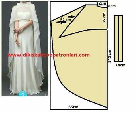 Diy Cape For Women, Cape Dress Pattern, Abaya Pattern, Projek Menjahit, Dress Cape, Cape Pattern, Long Cape, Sewing Dress, Sewing Clothes Women