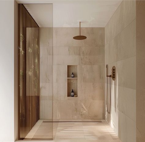 Wabi Sabi Bathroom Inspiration, Large Bathroom Tiles, Calacatta Bathroom, Ensuite Layout, Bathroom Lighting Inspiration, Wabi Sabi Bathroom, Wallpaper Decor Ideas, Zen Bathrooms, Wallpaper Design Ideas