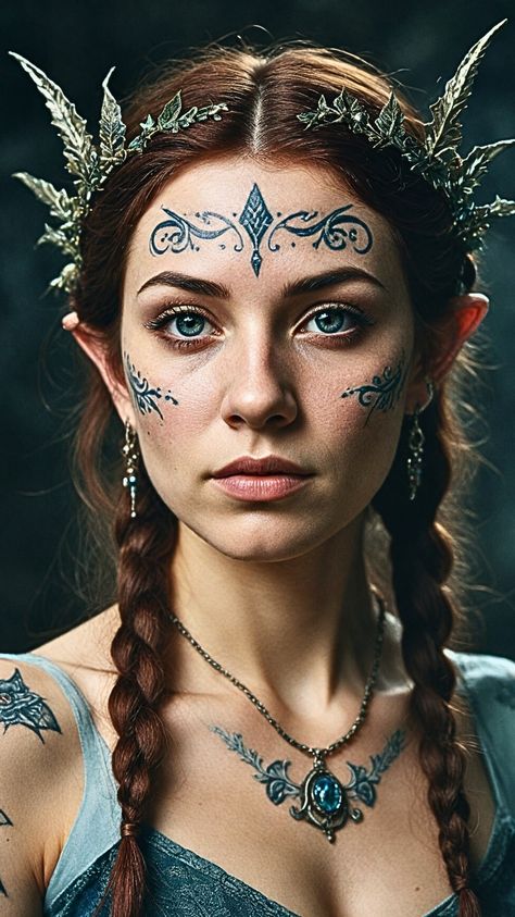 #fantasyart #fantasy #tattoos #tattoo Elven Face Tattoo, Fantasy Art Style, Fantasy Tattoos, Face Tattoo, Design Tattoo, Art Style, Fantasy Art, Tattoo Designs, Character Design