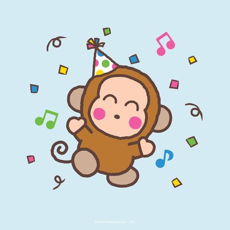 Monkey Birthday, A Monkey, Happy Birthday To Us, Cute Monkey, Instagram Happy Birthday, January 13, Book Art Diy, Little Monkeys, Sanrio Characters