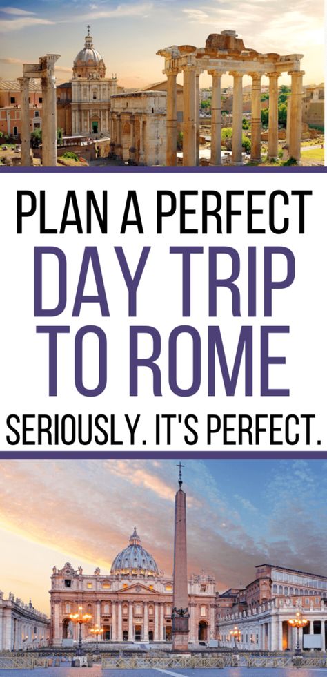 Enjoy a half day in Rome, an amazing travel destination. Read this post for travel planning help for an awesome Rome day trip. Includes travel tips for train travel, using the Rome metro and things to do on a day trip to Rome. Here is everything you need to know about how to spend one day in Rome. #travel #traveltips #travelitineraries #rome