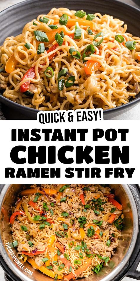 Chicken Ramen Stir Fry, Ramen Stir Fry, Instant Pot Pasta Recipe, Chicken Ramen, Best Instant Pot Recipe, Instant Pot Recipes Chicken, Instant Pot Dinner Recipes, Easy Instant Pot Recipes, Instapot Recipes