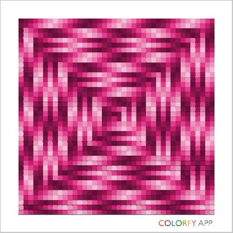 Spiral Pixel Art, Trippy Grid Art, Pink Spiral Background, Spiral Bargello Quilt Pattern, Mosaic Swirl Pattern Spirals, Optical Illusion Quilts, Graph Paper Designs, Bargello Patterns, Bargello Quilts