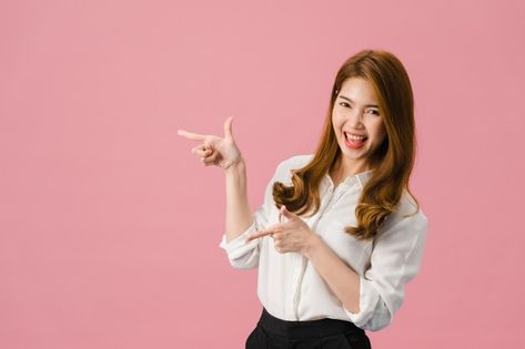 Portrait of young asian lady smiling wit... | Free Photo #Freepik #freephoto #background #hand #woman #pink Pose Guide, Cheerful Expression, Brown Hair Roblox, Hair Roblox, Background Studio, Filter Ig, Stock Photos Woman, Pop Art Girl, Youtube Subscribers