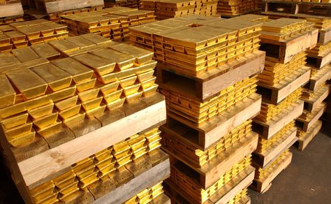 Gold Bars Stacked on Wood Pallets Gold Vault, Lingot D'or, Today Gold Rate, Gold Bullion Coins, Gold Reserve, Gold Bullion Bars, Logam Mulia, Money Stacks, Gold Bars