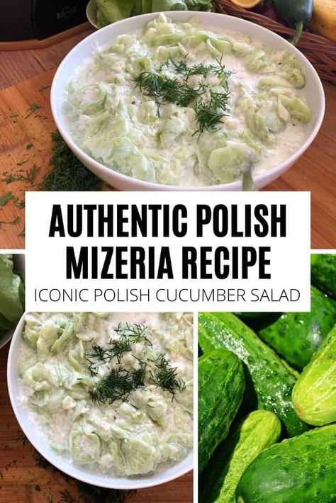 Latvian Food, German Cucumber Salad, Poland Food, Cucumber Salad Recipe, Eastern European Recipes, Polish Food, Cucumber Recipes Salad, European Cuisine, Cucumber Recipes