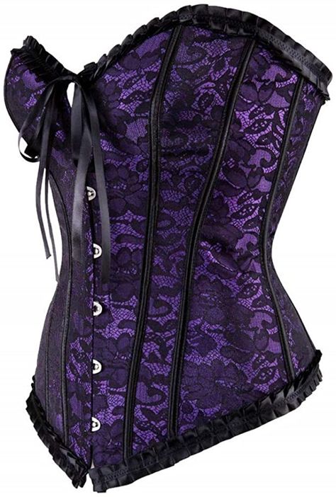 Dark Purple Corset Dress, Purple Corset Aesthetic, Black And Purple Clothes, Purple Corset Outfit, Dark Purple Corset, Cute Purple Outfits, Cute Corsets, Purple Gothic Dress, Purple And Black Outfits