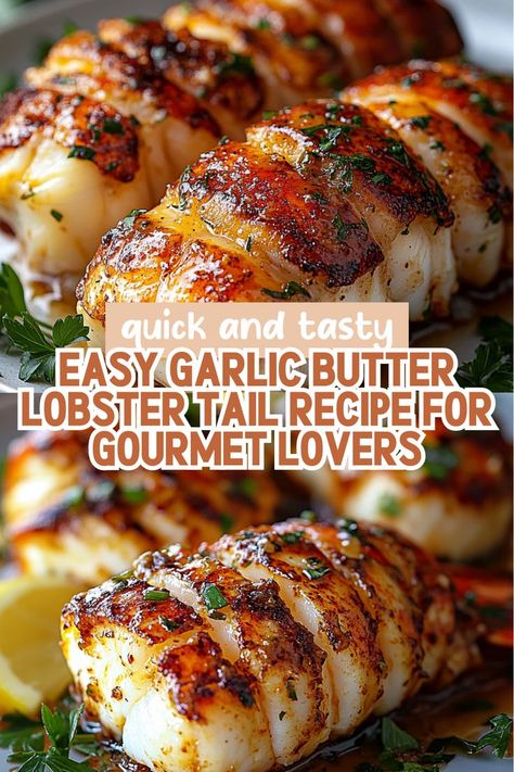 Lobster Tail Butter Sauce Recipe, Garlic Butter Lobster And Scallops, Lobster Butter Sauce Recipe, Garlic Lobster Tails, Lobster Tails In Oven, Lobster Tail Recipe Baked, Lobster Butter Sauce, Garlic Butter Lobster, Shrimp And Scallop Recipes