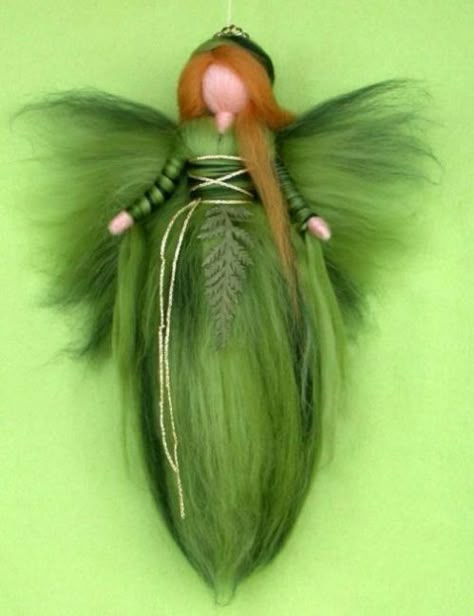 FAIRY DOLL FEE ANGEL FAIRIES Felting Fairy, Felted Fairies, Angel Diy, Wool Fairy, Felt Angel, Wool Dolls, Needle Felting Diy, Needle Felted Christmas, Felted Wool Crafts