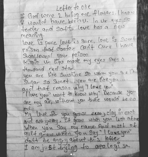 Handwriting sample: A 12-Year-Old Boy's Love Letter To A Girl (Screenshots) - Romance - Nigeria Handwriting Samples, Writing Photos, Parents Love, Social Media Pages, Guy Names, Letter A, Love Letter, Instagram Page, New Tricks