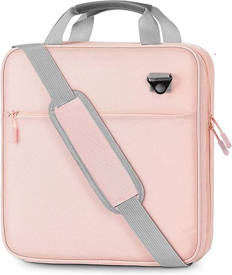 MoKo Zipper Binder, 3 Ring 2 inch Binder with Zipper,500 Sheet Capacity Multi-Pocket School Binder for Middle School, Handle and Shoulder Strap Included, Pink & Gray 2 Inch Binder, Travel Binder, Zipper Binder, Study Essentials, School Binder, Back To School Essentials, 3 Ring Binder, 3 Ring Binders, School Essentials