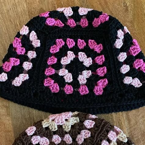 Abike Ade on Instagram: "The Granny Square Hat tutorial is officially here! I have a free pattern on my website but you can catch the tutorial on my YouTube channel: itslewababy ❤️" Crochet Granny Square Hat, Square Hat, Granny Square Hat, Crafting Inspiration, Crocheting Ideas, Hat Tutorial, Crochet Business, Crochet Clothing And Accessories, Fun Crochet