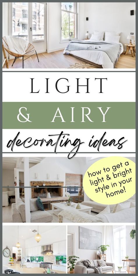 Light Color Decor Living Room, Bright And Airy Home, Light And Bright Home, Airy Living Room Decor, Light And Airy Living Rooms, Soothing Home Decor, Airy Home Decor, Light And Airy Decor, Light And Airy Living Room Ideas