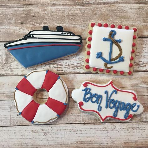 Cruise cookies!!🛳⚓️🏝 • • • #cookies #sugarcookies #cookiedecorating #ilovecookies #ilovetobake #ilovetobakecookies #cookielove #cookieart… Cruise Cookies, Cruise Cookies Decorated, Nautical Cookies Decorated, Boat Cookies Decorated, Boating Cookies Decorated, Anchor Cookies Decorated, Yacht Cookies Decorated, Sailboat Cookies, Shipping Cookies