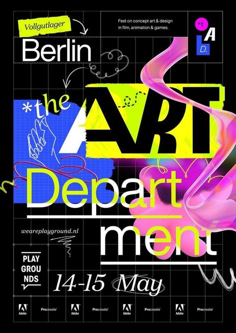 Gif Poster Design, Art Festival Poster Design, Typo Poster Design, Cool Poster Design, Festival Logo Design, Festival Graphic Design, Typo Graphic Design, Coding Design, Plakat Design Inspiration