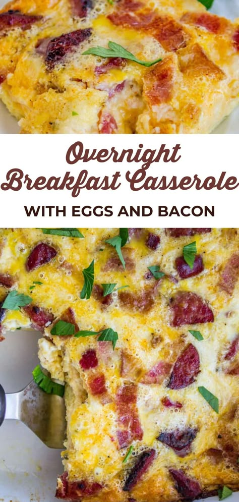 This egg casserole recipe is one of the best breakfast casseroles you will have. I mean how do you beat bacon and eggs. The extra cheese makes this the perfect overnight casserole. Crockpot Egg Casserole Overnight, Overnight Breakfast Bake Recipes, Keto Overnight Breakfast Casserole, Overnight Breakfast Casserole With Bacon, Pre Made Breakfast Casserole, Best Egg Bake Breakfast Casserole, Cheesy Egg Bake Breakfast Casserole, Egg Breakfast Casserole Overnight, Easy Brunch Casserole