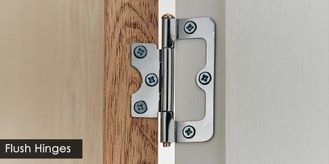 Hinges are the essential hardware that allows doors to pivot on one edge while opening and closing. Hinges can also be found on a variety of cabinets, ornamental boxes, doors or other decorative containers.  Top Hinge Types for Cabinet Doors, Cupboards, and Other Furniture  1. Butt Hinges  2. Concealed Hinge 3. Butterfly Hinges 4. Flush Hinges  5. Flush Hinge  6. Spring Hinge  7. Gate Hinge  8. Barrel Hinge 9. Piano Hinges  #BrassHinges #BrassHardware #HomeDecorBlogs #HomeImprovements Flush Hinges, Loft Door, Butterfly Hinges, Hidden Hinges, Frameless Cabinets, Gate Hinges, Woodwork Projects, Cabinet Hinges, Concealed Hinges