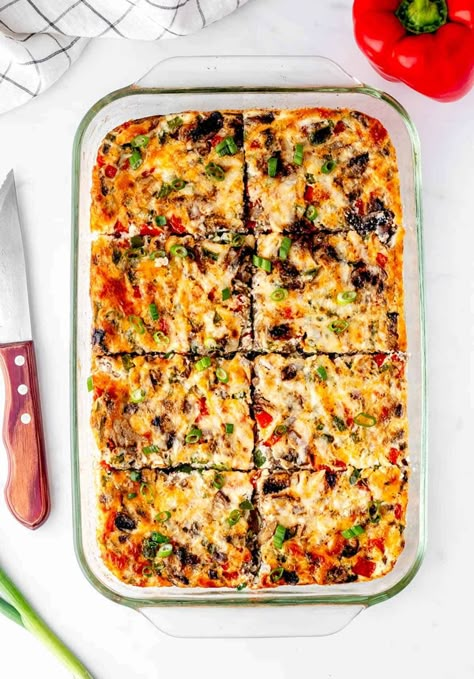 Low Calorie Brunch, Breakfast Casserole Without Bread, Egg White Breakfast Casserole, Healthy Egg White Breakfast, Egg White Breakfast Recipes, Healthy Egg Bake, Colourful Vegetables, Egg White Breakfast, Egg White Recipes