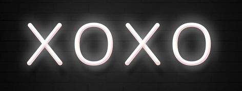 Glowing XOXO neon typography on a black | Free Photo - rawpixel White Neon Sign, Neon Gradient, Gradient Illustration, Neon Typography, Free Illustration Images, Download Free Images, Free Photo, Free Image, Neon Sign