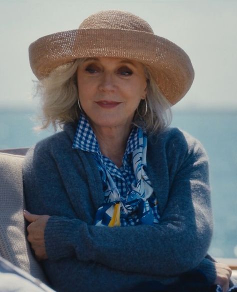 Blythe Danner, "I'll See You in My Dreams" Outfit. School Movies, New Hallmark Movies, I Zombie, Blythe Danner, Flamboyant Natural, Cold Plunge, Curated Closet, Hallmark Movie, Meg Ryan