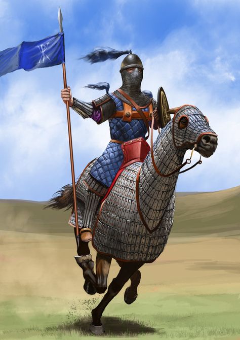 Byzantine Cataphact by RobbieMcSweeney on DeviantArt Cataphract Byzantine, Byzantine Warrior, Byzantine Cataphract, Byzantine Army, Century Armor, Historical Warriors, Eastern Roman, Heroic Fantasy, Ancient Warfare