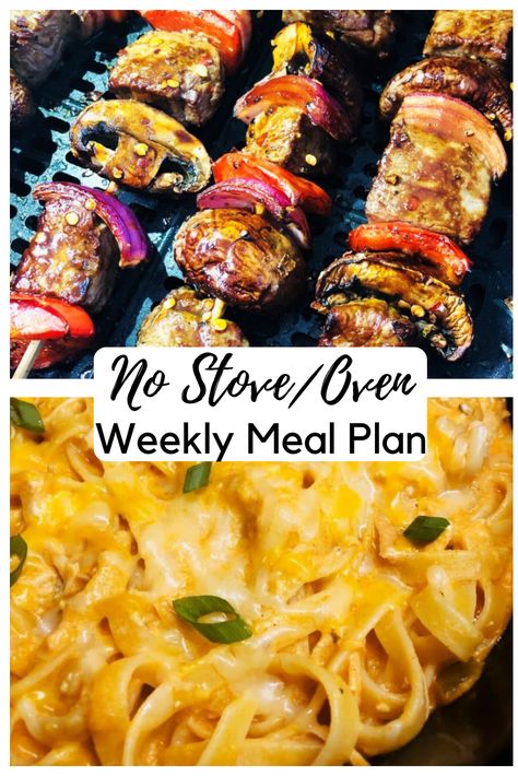 This easy weekly meal plan uses only the air fryer and slow cooker, no turning on the stove or oven this week! #mealplanning #weeklymealplan #airfryer #slowcooker Easy Weekly Meal Plan, Easy Weekly Meals, Oven Meals, Weekly Meal Plan, Dinner Options, March 8, Family Friendly Meals, Fun Cooking, Week Meal Plan