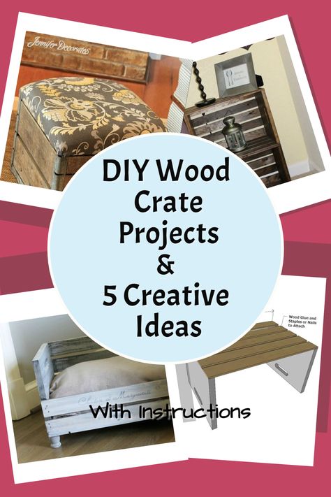 Are you looking for a fun and easy way to spruce up your home décor? Why not try setting up some of your very own DIY wood crate projects? With step by step instructions, you will be able to transform ordinary wooden crates into something truly special that you can enjoy for years to come. Whether you're making an attractive shelf, magazine rack, or even an outdoor planter, you'll find the instructions you need to make your own wood crate masterpieces here. Ideas For Wooden Crates, Crate Upcycle, Wooden Crates Projects, Diy Wood Crate, Wood Crate Shelves, Crate Projects, Diy Wooden Crate, Crate Diy, Crate Shelves