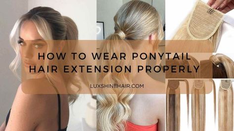 Ponytail extensions are uniquely designed to add thickness to length to a regular ponytail instantly. Say goodbye to sad, limp ponytails, and welcome to bouncy, voluminous ponytails that may be fashioned in a high, low, braided, or bun. No longer simply hiding unwashed or un-styled hair, they are an instant hairstyle that can be perfect [...] Ponytail Extension Hairstyles, Regular Ponytail, Human Hair Ponytail Extensions, Extensions Ponytail, Sew In Extensions, Voluminous Ponytail, Ponytail Hairstyles Tutorial, Luxy Hair Extensions, Styled Hair