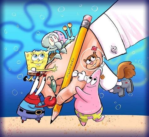 Stephen Hillenburg Tribute Spongebob Comics, Spongebob Art, Spongebob Faces, Spongebob Cartoon, Stephen Hillenburg, Spongebob Drawings, The Spongebob, Spongebob Square, Pineapple Under The Sea