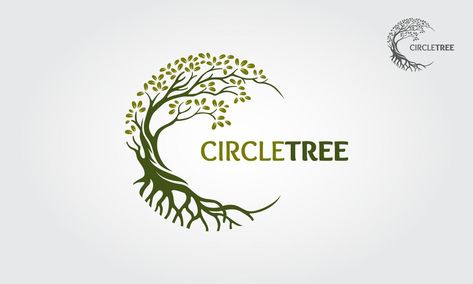 Circle Tree Logo, Tree Logo Ideas, Growth Symbol, Wellness Center Design, Logo Tree, Logo Design Inspiration Simple, Tree Logo Design, Symbol Of Life, Tree Vector