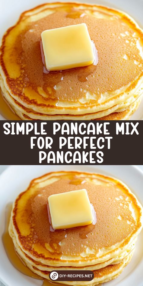 Keep it simple with this pancake mix recipe! It’s easy to prepare and makes the perfect base for light and fluffy pancakes. Best Pancake Mix Recipe, Pancakes With Flour, Recipe For Pancakes Easy, Light Pancake Recipe, How To Make Pancakes Recipes, Pancake Flour Recipes, Pancake Ingredients, Easy Homemade Pancakes Recipe, Easy Yummy Pancakes