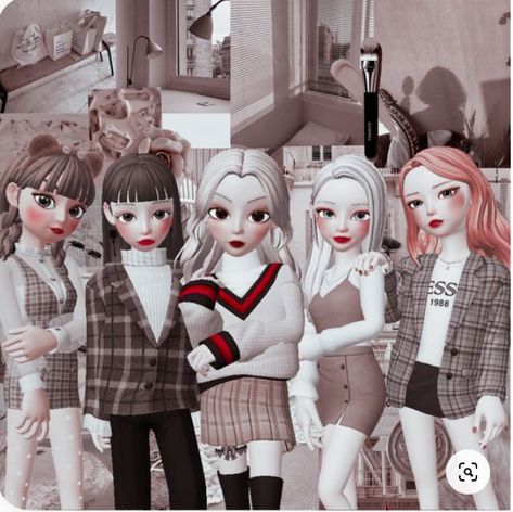 5 bff Zepeto Edit Ideas, Zepeto Edit, Zepeto Looks Ideas, Kawaii Games, Edit Ideas, Friend Anime, Bff Pictures