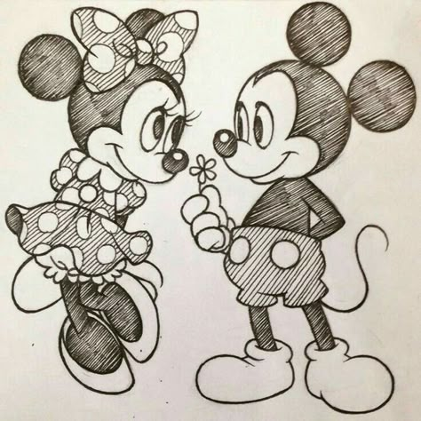 Wallpaper Mickey Mouse, Mouse Drawings, Mickey Drawing, Beautiful Pencil Drawings, Cute Drawings Of Love, Pregnant Photo, Challenge Instagram, Cartoon Drawings Disney, Mouse Drawing